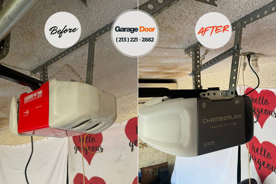 Before and after: garage door repair Southwest Greensburg, PA